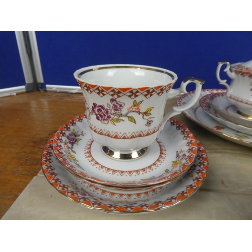 597 - A Chodzier pottery tea set.