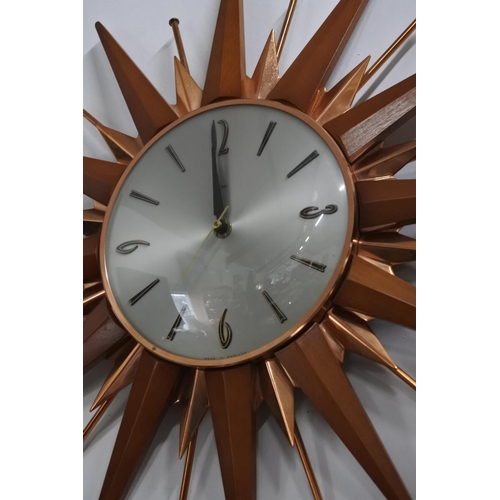 627 - A stunning vintage Metamec sundial wall clock.  Approx 45cm.