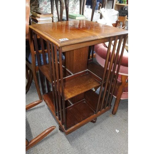 644 - A stunning antique mahogany revolving bookcase.  Approx 50x88x50cm.