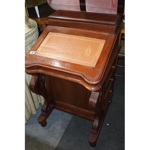 683 - A mahogany davenport with leather writing slope.  Approx 55x88x55cm.