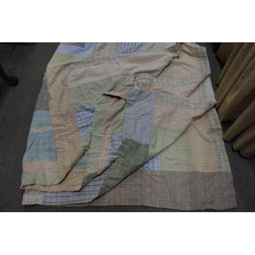 687 - A vintage Irish patchwork blanket.