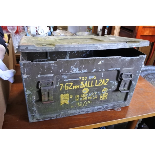 692 - A vintage military amo crate.  Approx 45x28x28cm.