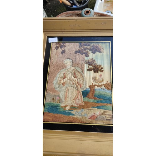 500B - A stunning framed tapestry.  Approx 44x52cm.