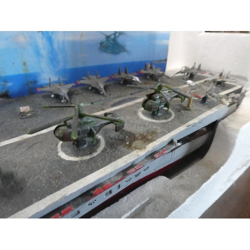 744 - A large model war ship (a/f).  Approx 76cm.