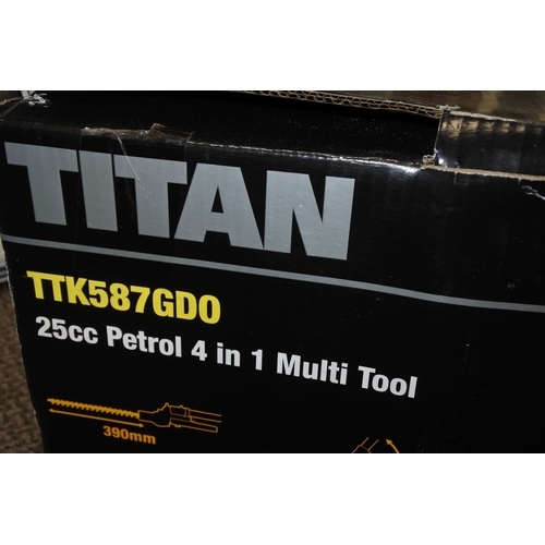 756 - A boxed Titan garden multi tool.