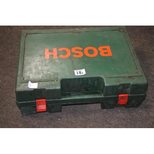 781 - A Bosch drill and case.