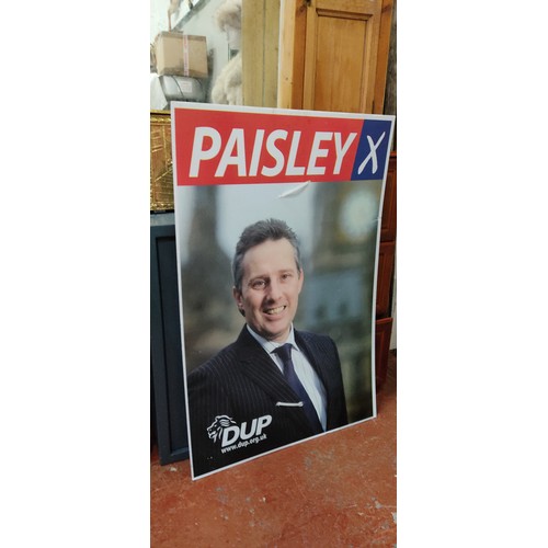 4 - An Iain Paisley DUP election poster.  Approx 81x125cm.