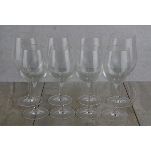 153 - Two sets of four Dartington wine glasses.