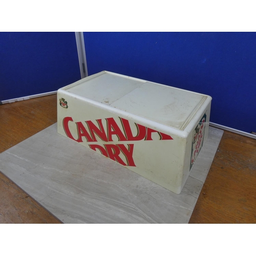 303 - A large vintage counter top Canada Dry ice box.