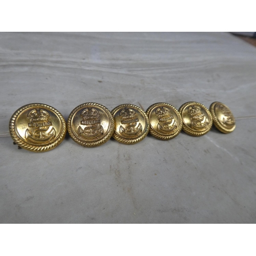 331 - A set of six military buttons,