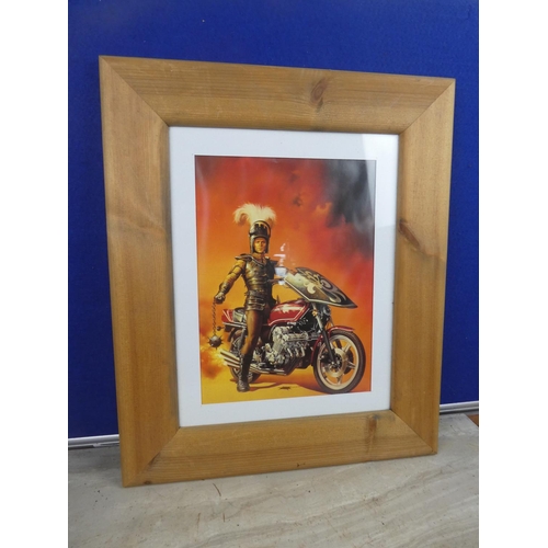 492 - A framed print.  Approx 41x49cm.