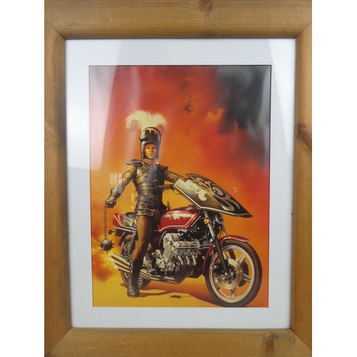 492 - A framed print.  Approx 41x49cm.