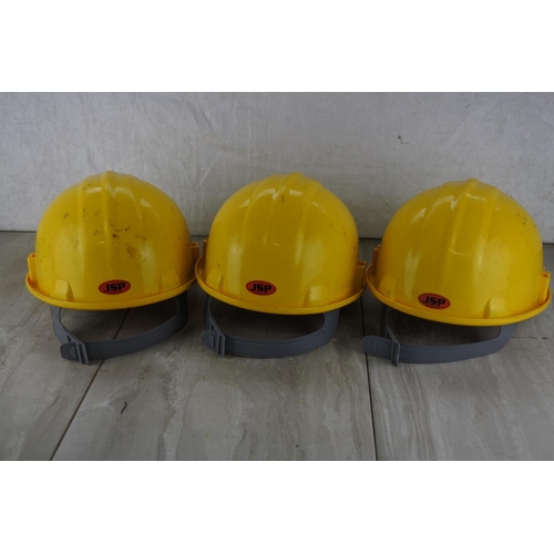 622 - Three hard hats.