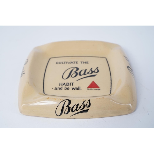 20 - A stunning vintage Mintons 'Bass' advertising ashtray, measuring 13cm x 13cm.