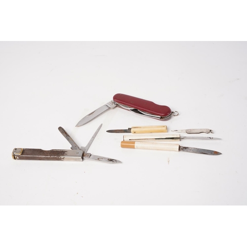 23 - A vintage Polo pen knife and four others.