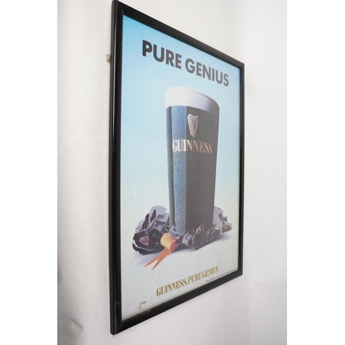 68 - A large Guinness framed poster, measuring 63cm x 45cm.