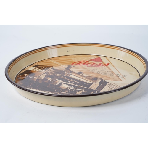 81 - A 'Bass Locomotive No 9' pub tray, measuring 30cm diameter.