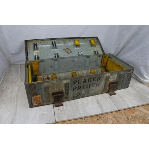 106 - A vintage ammunition crate, measuring 58 x 25 x 44cm.