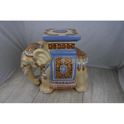 137 - A large ceramic Elephant plantstand, Approx 40cm in height.