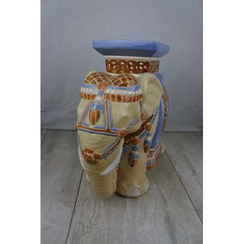 137 - A large ceramic Elephant plantstand, Approx 40cm in height.