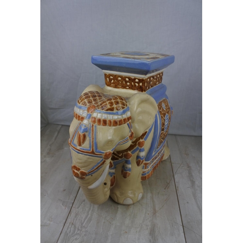 137 - A large ceramic Elephant plantstand, Approx 40cm in height.