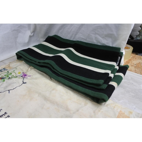 171 - Two vintage school scarves and more.