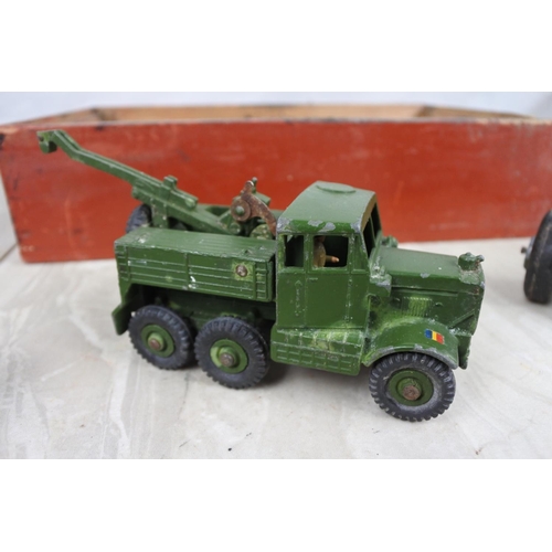 183 - A lot of vintage diecast military toy vehicles.