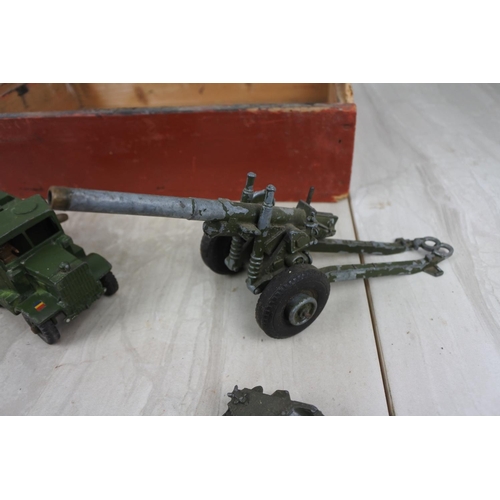 183 - A lot of vintage diecast military toy vehicles.