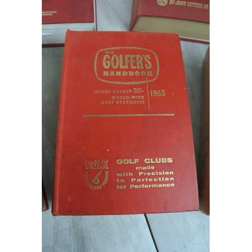 194 - A lot of vintage books 'The Golfer's Handbook'.