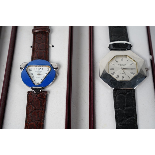 235 - A collection of 4 Millennium 2000 wrist watches in presentation cases designed by Irion - Germany.