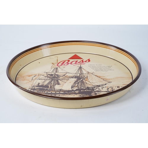 243 - A vintage bar tray for Bass beer, Approx 30cm in diameter.