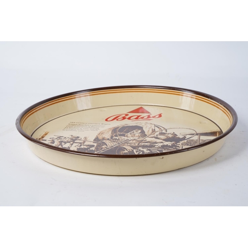 246 - A vintage bar tray for Bass beer, Approx 30cm in diameter.