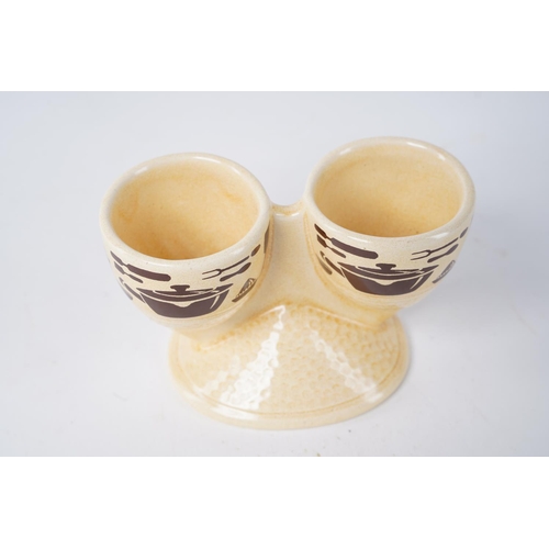 252 - A vintage Sylvac double egg cup.