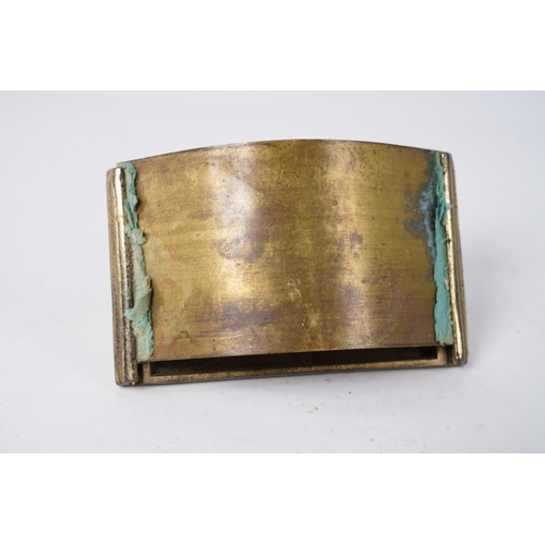 261 - An antique brass ink blotter.