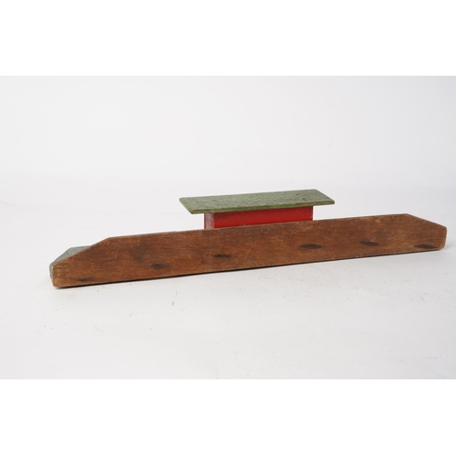 331 - A stunning vintage wooden toy platform with advertisements for Players, Esso, Will's Capstan and mor... 