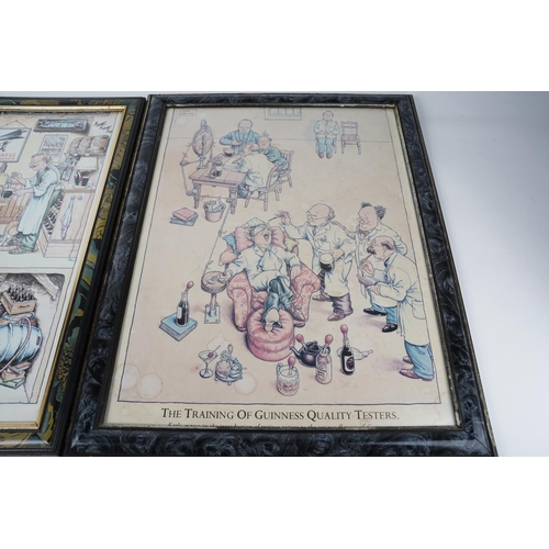 347 - A set of three framed Guinness advertising prints, 36cm x 46cm largest.