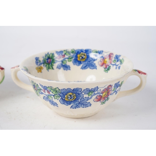 360 - Two Mason's Ironstone 'Strathmore' pottery soup bowls.