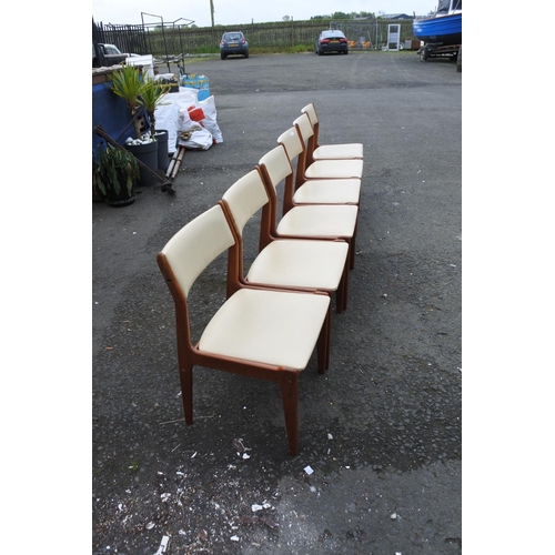 414 - A stunning set of six vintage chairs.