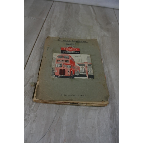 445 - An interesting vintage scrapbook and contents.