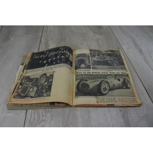 445 - An interesting vintage scrapbook and contents.