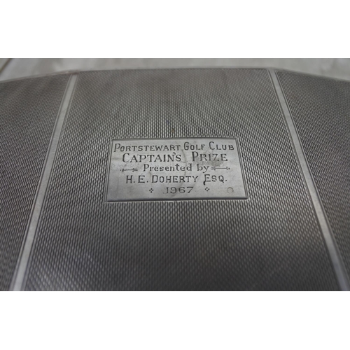 451 - A Sterling Silver presentation box for 'Portstewart Golf Club Captain's Prize' dated 1967