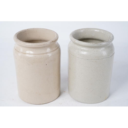 576 - Two antique stoneware jars.