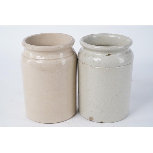 576 - Two antique stoneware jars.