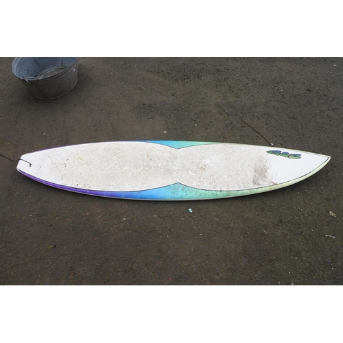 752 - A G & S surf board.