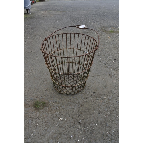 753 - A vintage metal basket.