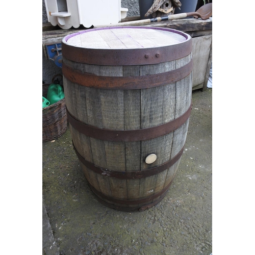 761 - A whiskey barrel from the Atlantic Bar/Londonderry Arms, Portrush.