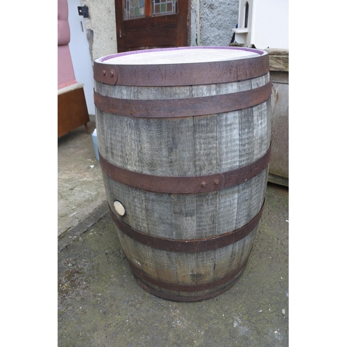 761 - A whiskey barrel from the Atlantic Bar/Londonderry Arms, Portrush.