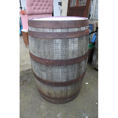 761 - A whiskey barrel from the Atlantic Bar/Londonderry Arms, Portrush.