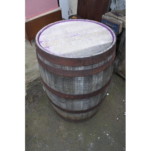 761 - A whiskey barrel from the Atlantic Bar/Londonderry Arms, Portrush.