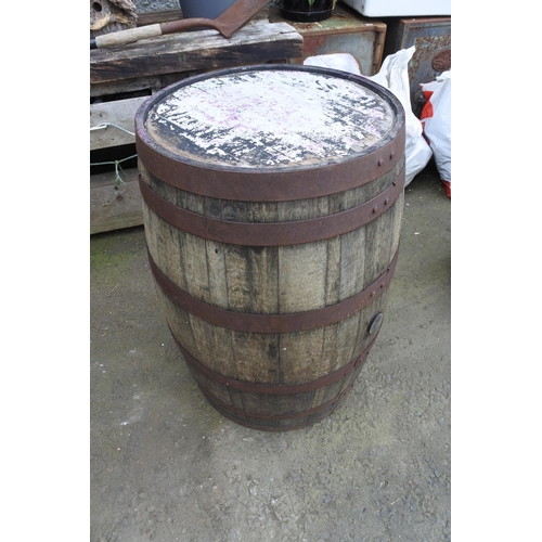 765 - A whiskey barrel from the Atlantic Bar/Londonderry Arms, Portrush.